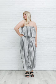 Modern Stripes Sleeveless Jumpsuit