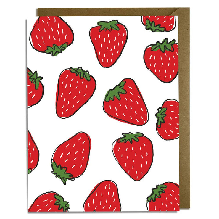 Strawberries Blank Card