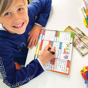 Earn & Learn® Kids Money Management Chore Chart Pad | Dry Erase Savings Tracker for School Age Kids - Denise Albright® 
