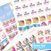 Best Planner Stickers | Family, Work, To-Dos, Events, Goals | 8 Styles - Denise Albright® 