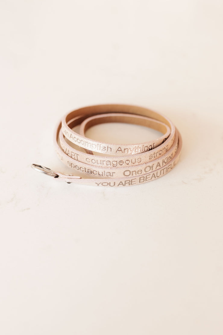 Good Work(s) You Are Beautiful Wrap Around Bracelet