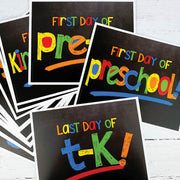 First & Last Day of School Signs | Photo Prop Deck | 17 Grades including T-K | (4) Styles - Denise Albright® 