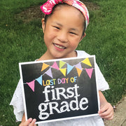 First & Last Day of School Signs | Photo Prop Deck | 17 Grades including T-K | (4) Styles - Denise Albright® 